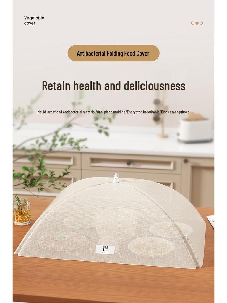 Foldable Antibacterial Dustproof Fly Net Food Cover