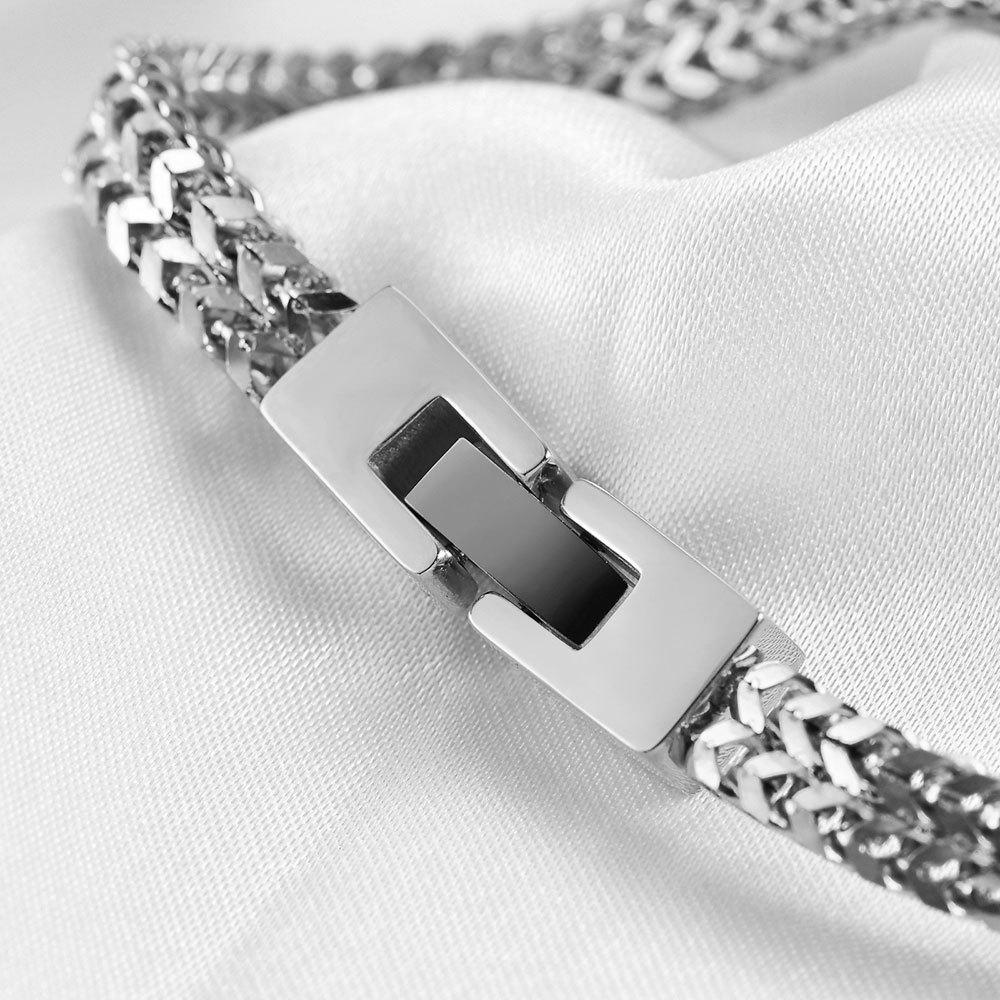 European & American Hip Hop 6MM Dragon Bone Snake Chain Bracelet - Fashionable Titanium Steel