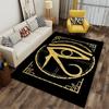 Eye of Horus Symbol On Black Background Non-slip Rug Suitable for Living Room and Bedroom Sofas