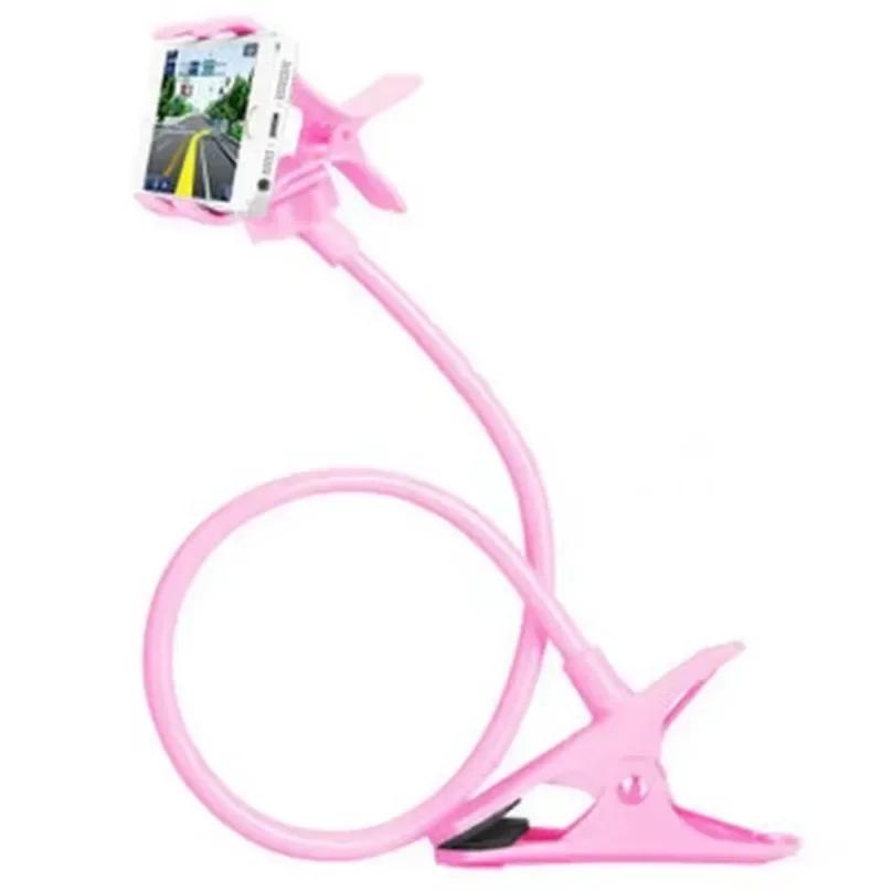 360° Rotation Lazy Bedside Table Side Phone Stand Adjustable Spiral Long Arm Phone Holder Clip for Live Record Cellphone Bracket