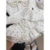 Korean Sweet & Spicy Polka Dot Lace Trim Long Sleeve Women's Winter T-shirt