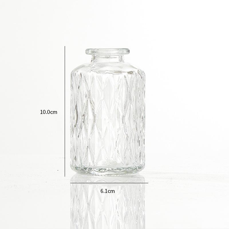 Retro Französisch-Amerikanische Mini-Glasvase für Trockenblumen & Grünzeug