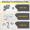 Door Hinge Pin and Bushing Kit for 1994-2004 Chevy S10 Blazer GMC Sonoma Jimmy,Anti-Rust Steel Hinge Repair Kit with Door bushings