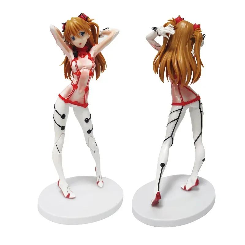24cm Neon Genesis Evangelion Asuka Langley Soryu Figur Ayanami Rei Figur Desktop Dekoration Sammlermodell Puppen Spielzeug Geschenk
