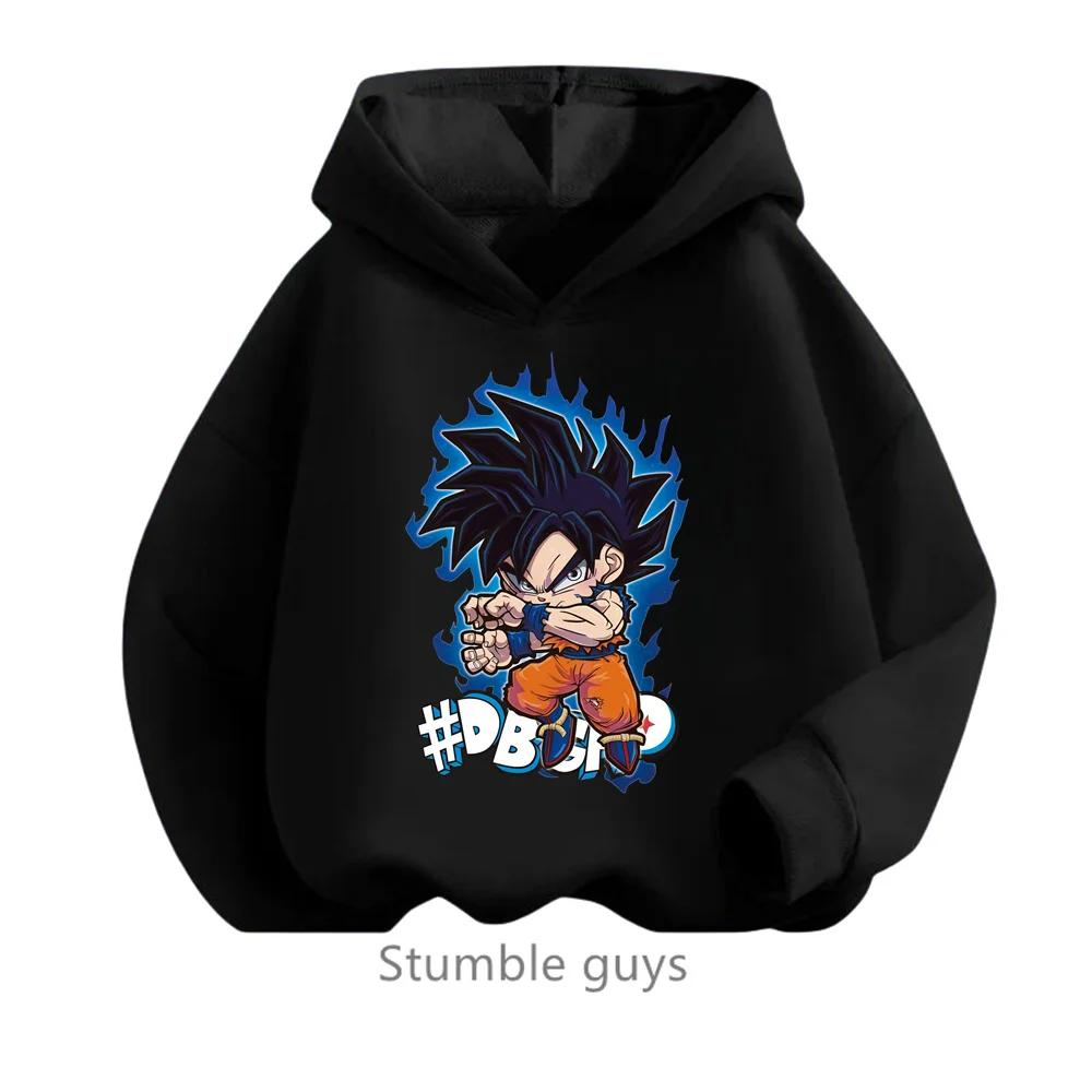 Kids Clothes Boys Dragon Ball Z Hoodie Spring and Autumn Clothes Children's Sweatshirt Cartoon Long Sleeve Hooded Sweatshirt