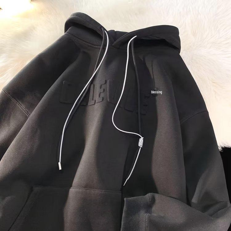 Men's Heavyweight Vintage Oversized Hoodie, 500g - Trendy, Loose Fit for Spring and Autumn