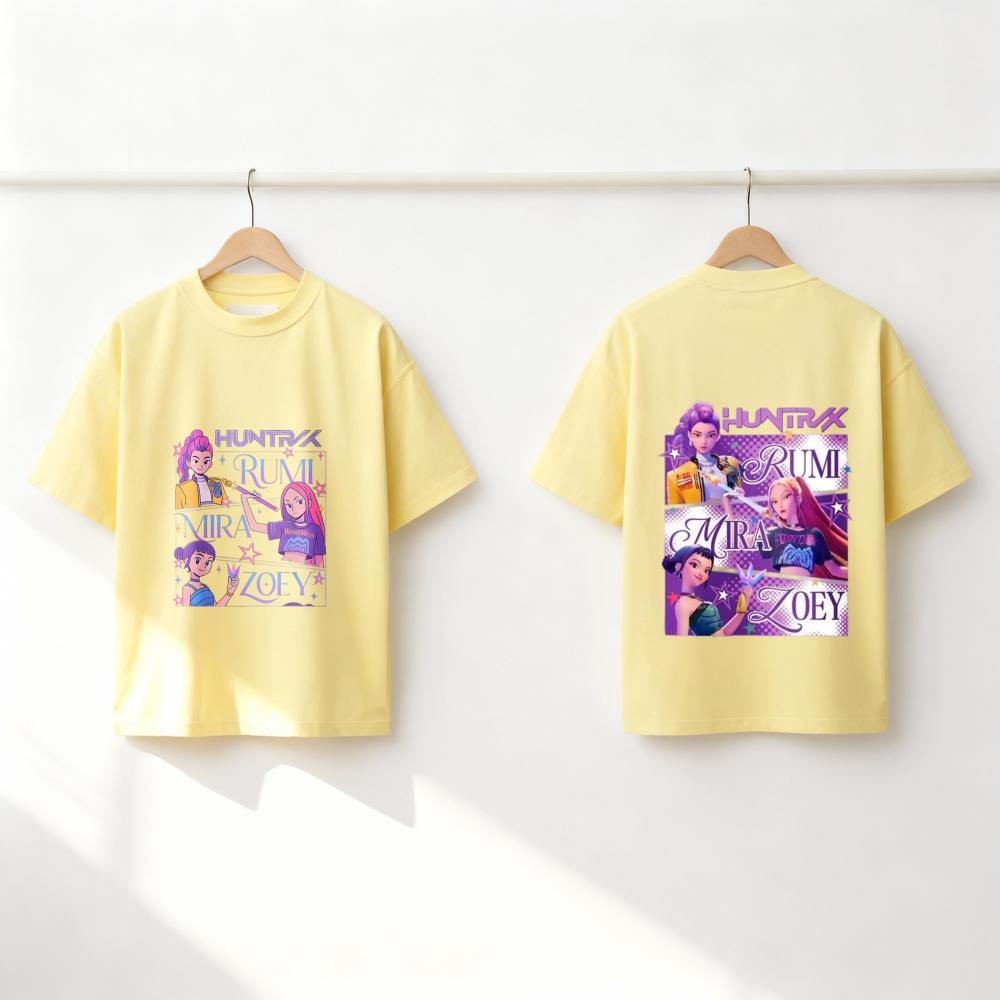 Kids Wear Sport Clothing Cartoon Hunter T-Shirt Double Sided Design Casual Comfortable Short Sleeve Tee
