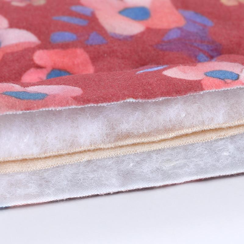 Women's Plus Size Floral Fleece-Lined Cotton Vest - Sleeveless, Thick, Warm Jacket for Middle-Aged and Elderly