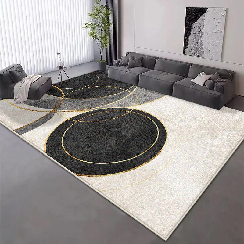 Tappeto Geometrico Moderno per Soggiorno Decorazione Casa Nordica Tappeto a Pelo Corto Antiscivolo 200x300 Cm Camera da Letto Tappetino Pieghevole per Divano