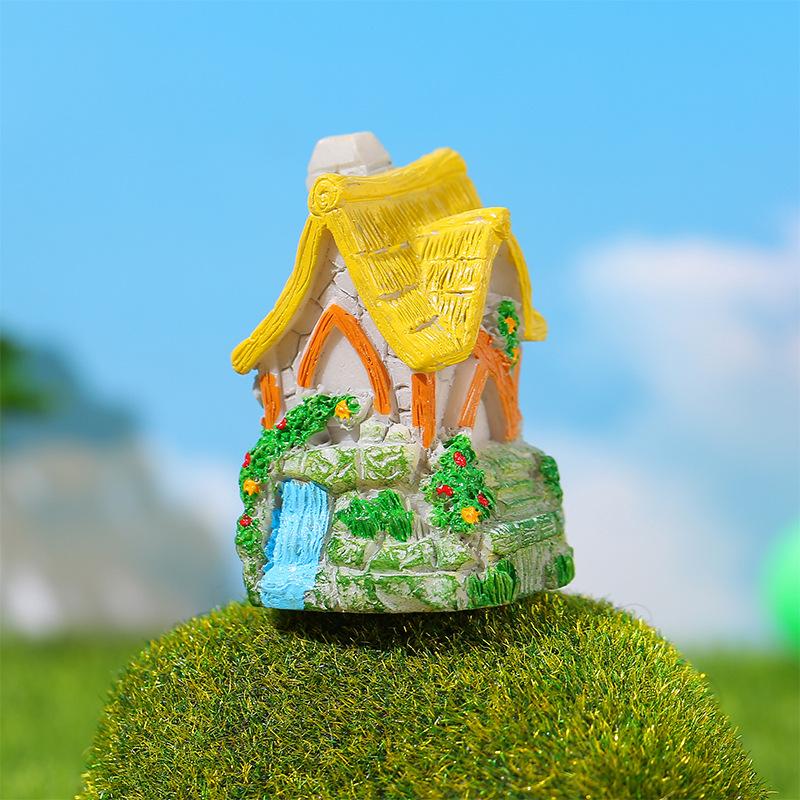 Country Cottage, Miniature House, Fairy Forest Decor, Micro Landscape, Resin Craft, Tabletop Ornament, Creative Figurine