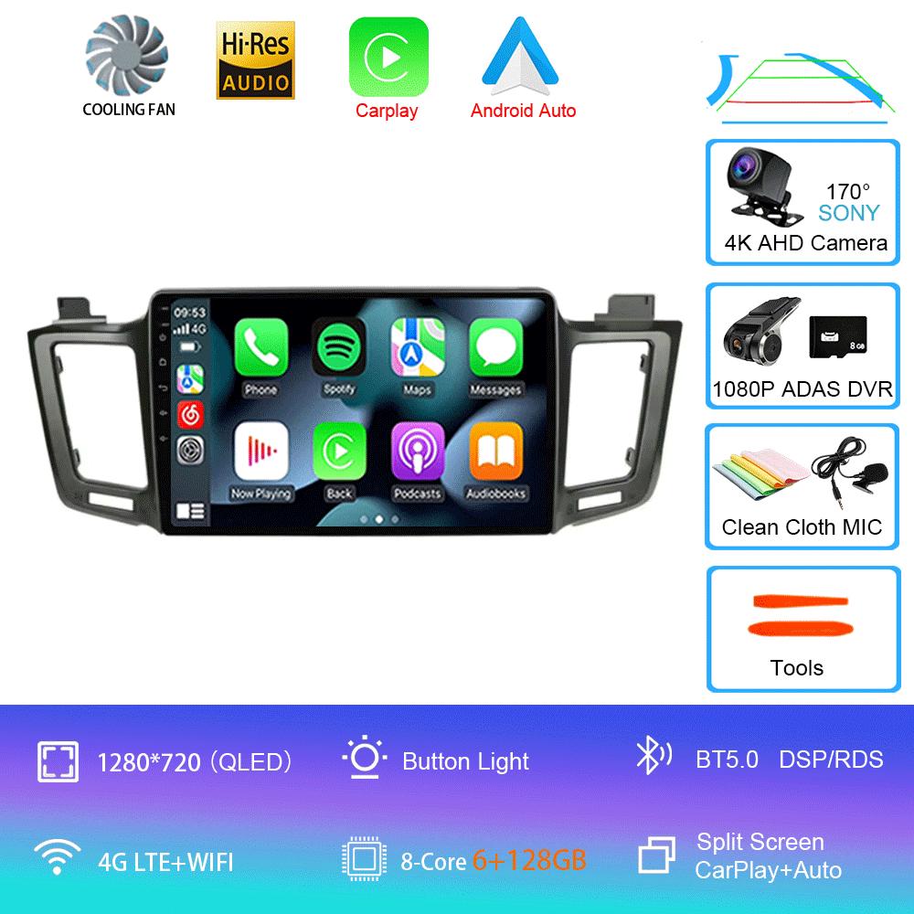 Android 14 For Toyota RAV4 RAV 4 2013 2014 2015 2016 2017 Multimedia Player 4G Carplay Car Radio GPS Stereo Head Unit Auto
