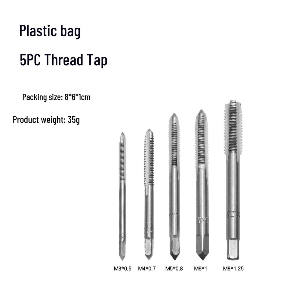Handheld Straight Flute Thread Tap M3-M12 for Quick Tapping
