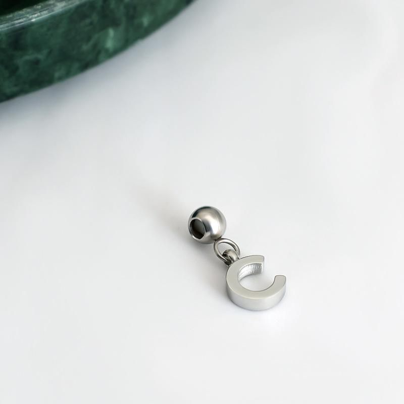 DIY Sliding Chain Alphabet Number Pendant Necklace Personalized Jewelry