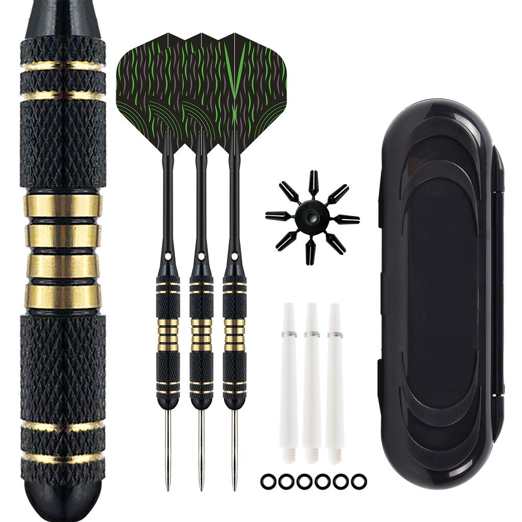 1 Set Steel Tip Brass Dart Professional Steel Tip Brass Dart Set 22g Metal Dart Set Indoor Sports Games Durable