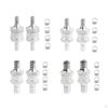 2 Pieces Check Valve with 4 Hose Clamps Clips Aluminum Alloy Auto Accessories for Fuel Line Oil