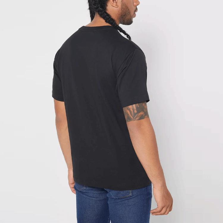 Adidas Originals Trefoil Grid Tref Tee Retro Print Sports Round Neck Short Sleeve T-Shirt Men Tops Black FM1559