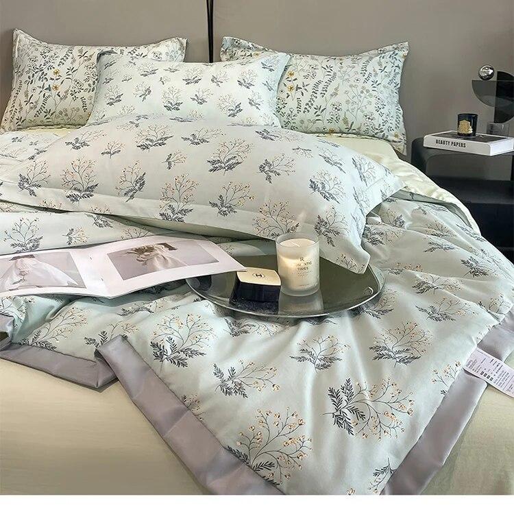 Sommerdyne Kjølig Følelse Is Silke Sommer Kjølig Ved Kjølig Klimaanlegg Dyne Enkelt Sommerdyne Maskinvaskbar Dobbel Tynn