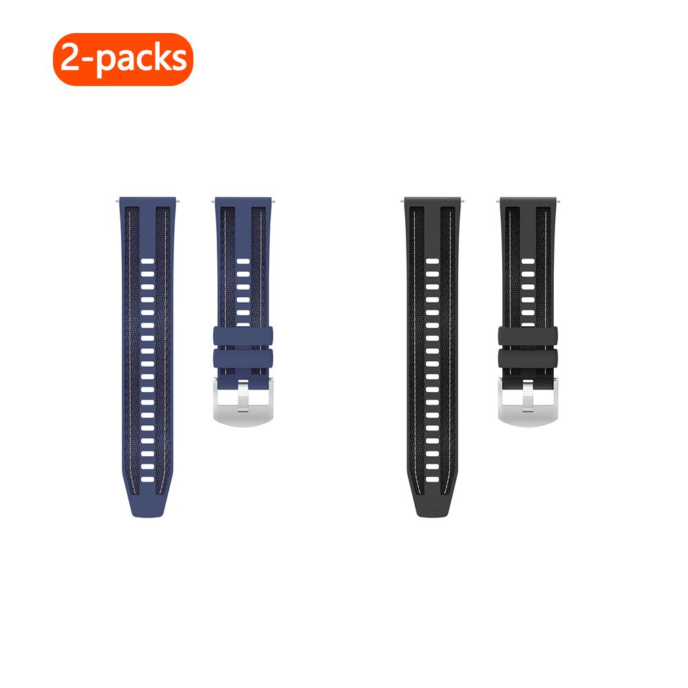 

2Packs-22mm Suitable for Huawei WATCH GT5 46mm/WATCH GT4 46mm/WATCH 4 Pro/WATCH Ultimate composite woven nylon strap 22mm