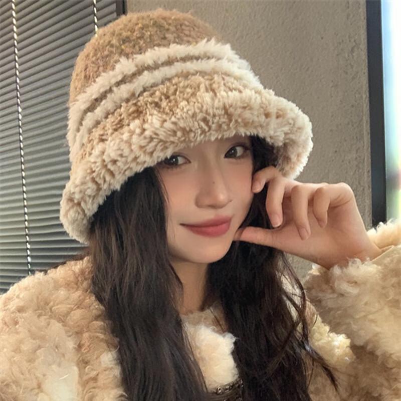 ВСТРЕЧАЙТЕ SUNNY Женская плюшевая полосатая панама-ведро One Size