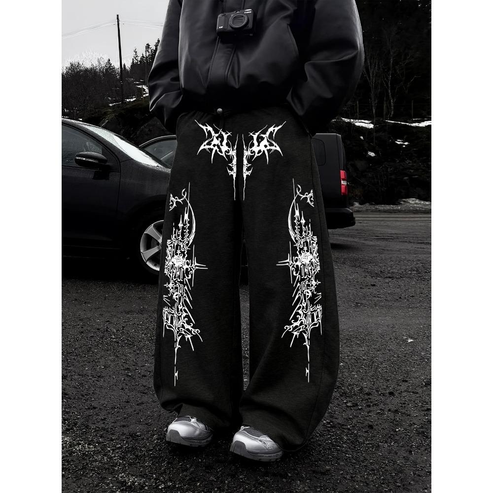 

Men s Geometric Pattern Printed Sports Pants, Comfortable and Fashionable, Suitable for Daily Wear, Casual Sports Pants S