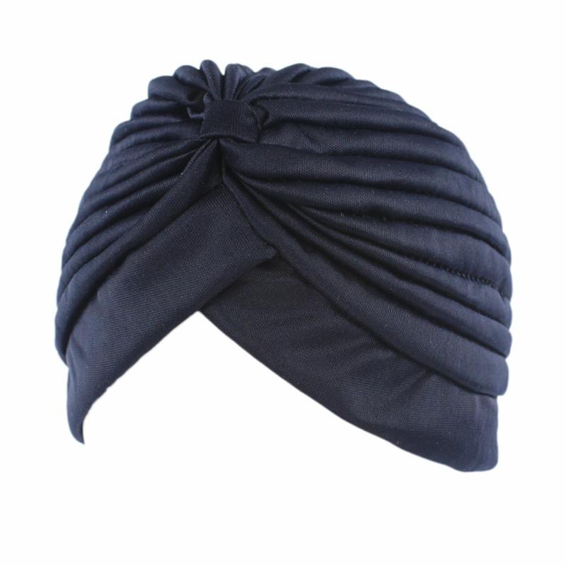 Indian Women Muslim Pleated Hijab Turban Bonnet Chemo Caps Underscarf Beanies Hair Loss Femme Cancer Hats Headwrap Scarf Covers