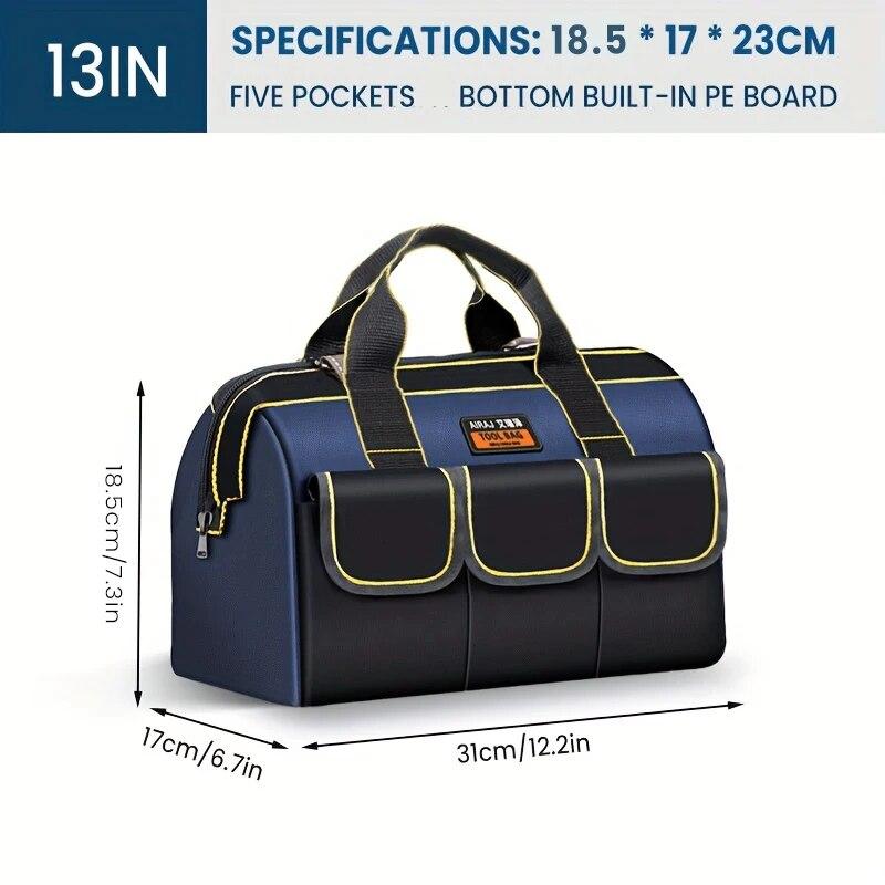 

AIRAJ 1pc 13/16/18 Inch Tool Bag 1680D Oxford Cloth Electrician Bags Waterproof and Wear-Resistant High Capacity Storage Bags