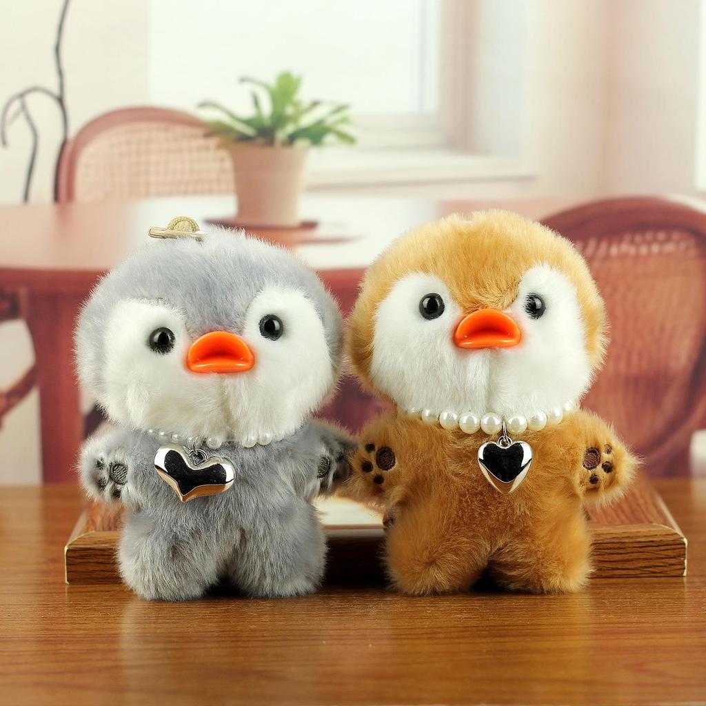 Kawaii Duck Pendant Plush Charm Scarf Keychain Doll