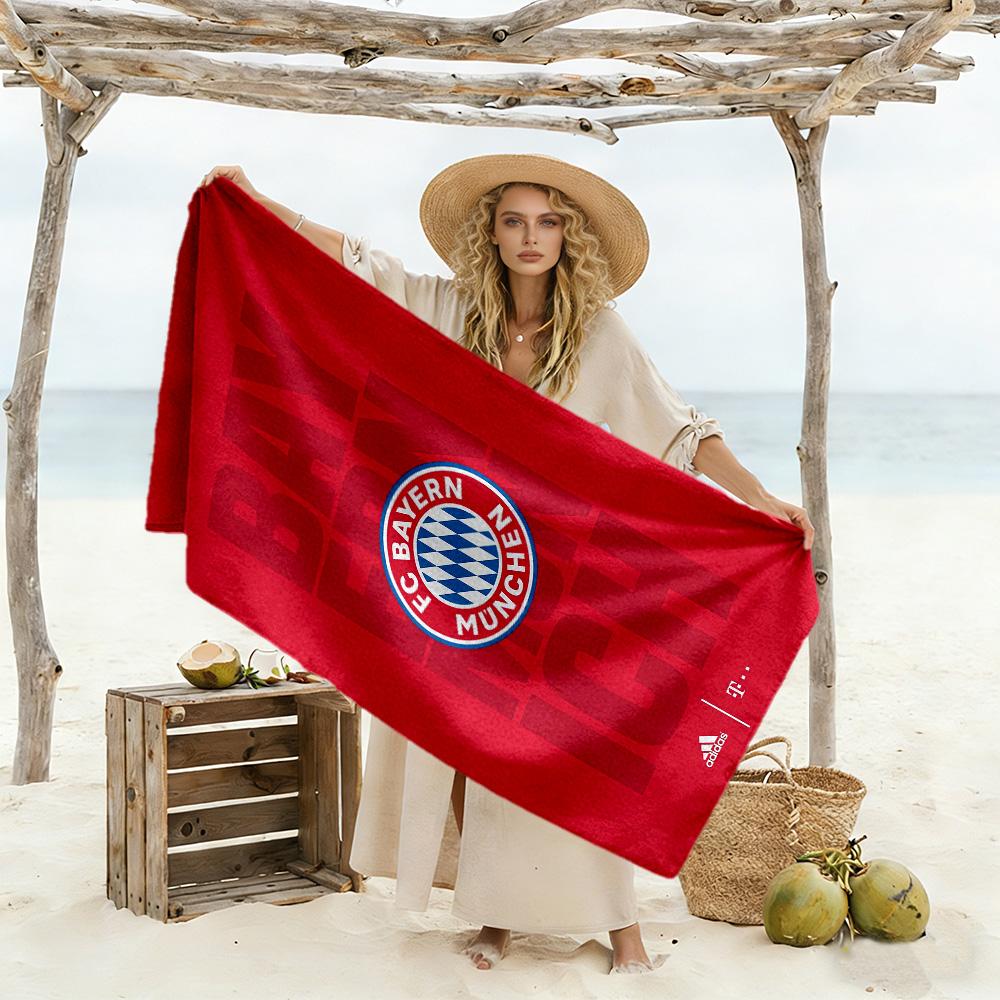 Fc Bayern Beach Towel Quick-Dry Soft Microfiber Comfortable Lightweight Perfect for Traveling Yoga Camping and Swimming