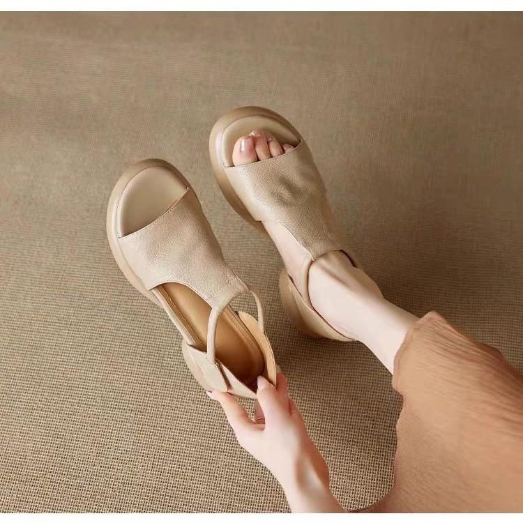 New women's one-pedal sandals casual solid color silver comfortable rubber sole large size women's shoes beach sandals