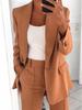 Cardigan aderente a tinta unita moda europea e americana 2024 Set completo da donna