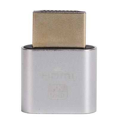 Plugue Falso para Interface Multimídia de Alta Definição Emulador de Tela 4K HotSwappable(Prata )