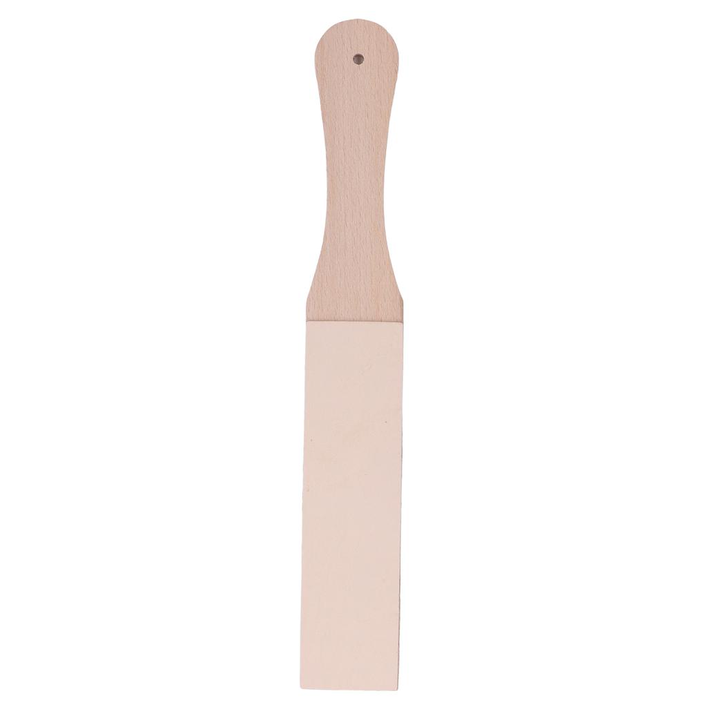 Double Sided Leather Strop Quick Sharpening Beech Wood Leather Sharpening Strop Portable   Leather Honing Strop for Leather