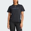Adidas Les Mills Letter Print Sports Fitness Short Sleeve T-Shirt Women T-Shirts Black IX7983