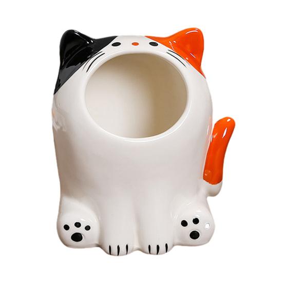 Ceramics Cat Ashtray Heat-resistant Lotus Leaf Kitten Capybara Ash Holder Ornament Home Office Outdoor Decorative Ash Tray