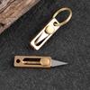 Mini G11 Stainless SteelHatchet Pocket Knife Full Tang Brass Handle Gift