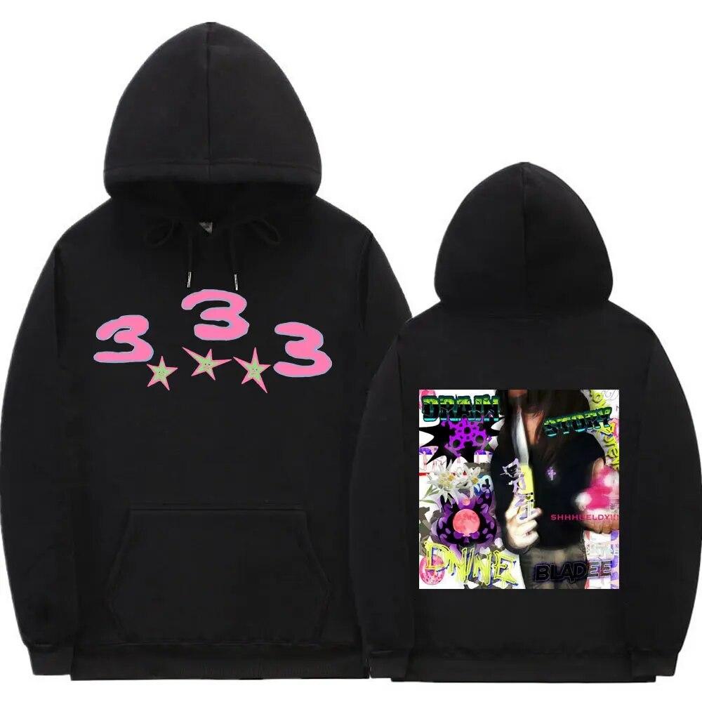 Bladee 333 Hip Hop Trend Skate Drain Gang Hoodie Tops Unisex Hipster Casual Sweatshirt Unisex Women Fashion Artistic Sense Hoodies