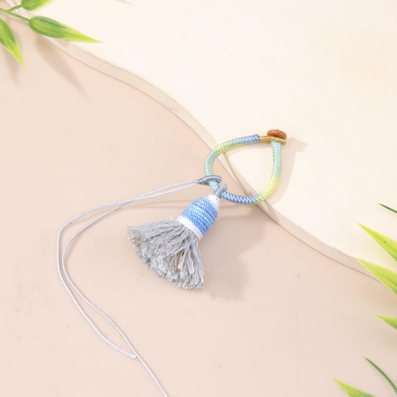 2Pcs Gradient Colorful Tassels DIY Pendant Crafts Clothing Decorative Curtain Bag Sewing Accessories Keychain Hanging Ornament