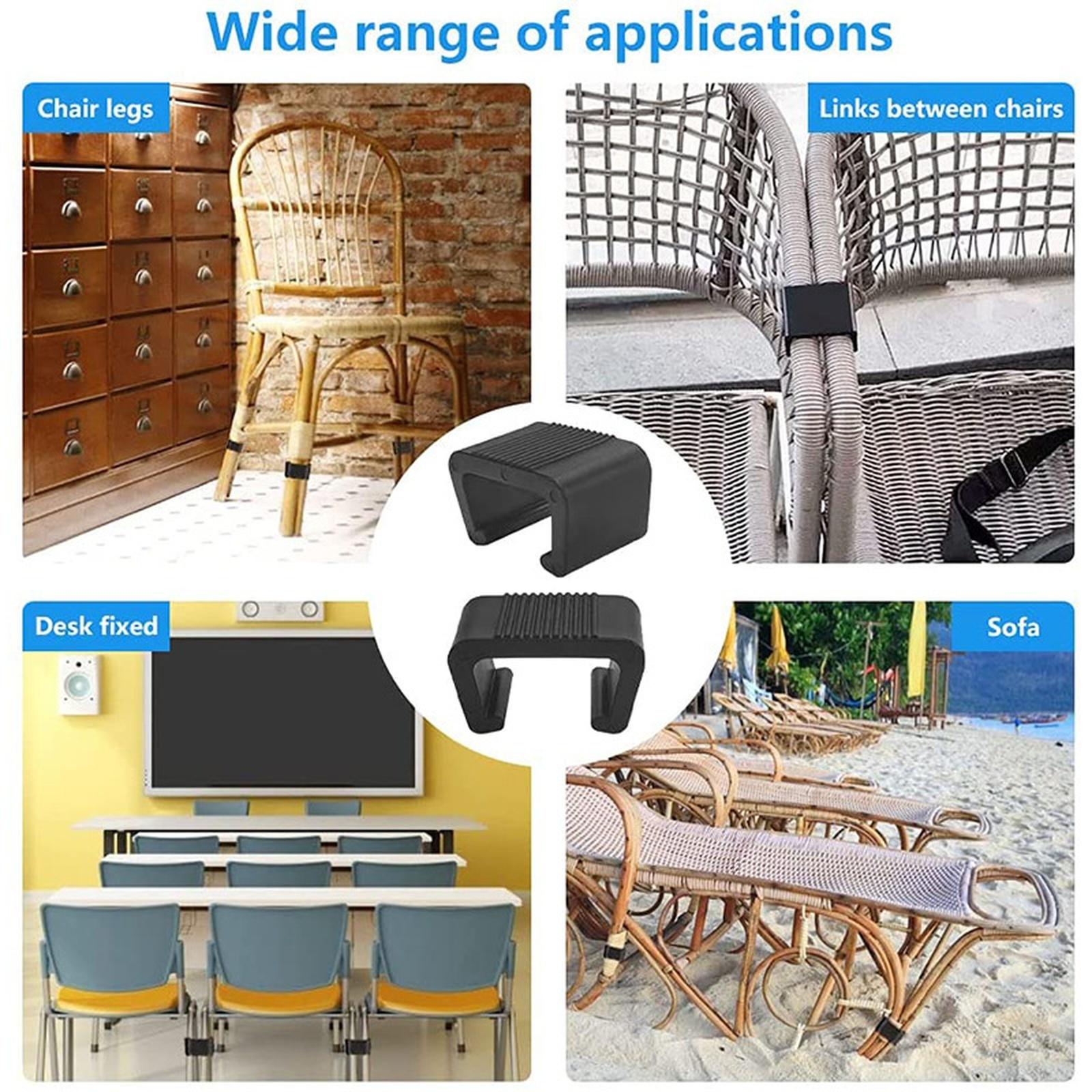

Furniture Connection Clamps for Garden Furniture Stability Secure Rattan Chair Clips for Safe Outdoor Enjoyment one size чорний