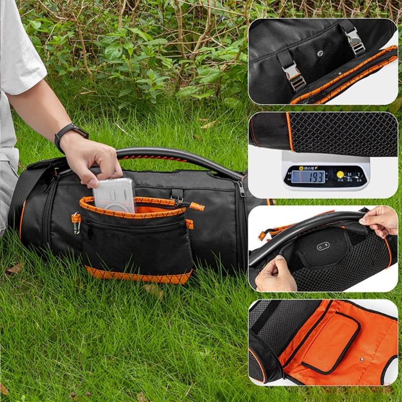 Portable Speaker Case for BOOMBOX 1/2/3 Mesh Fabric Storage Bag with Adjustable Shoulder Straps and Storage Pocket
