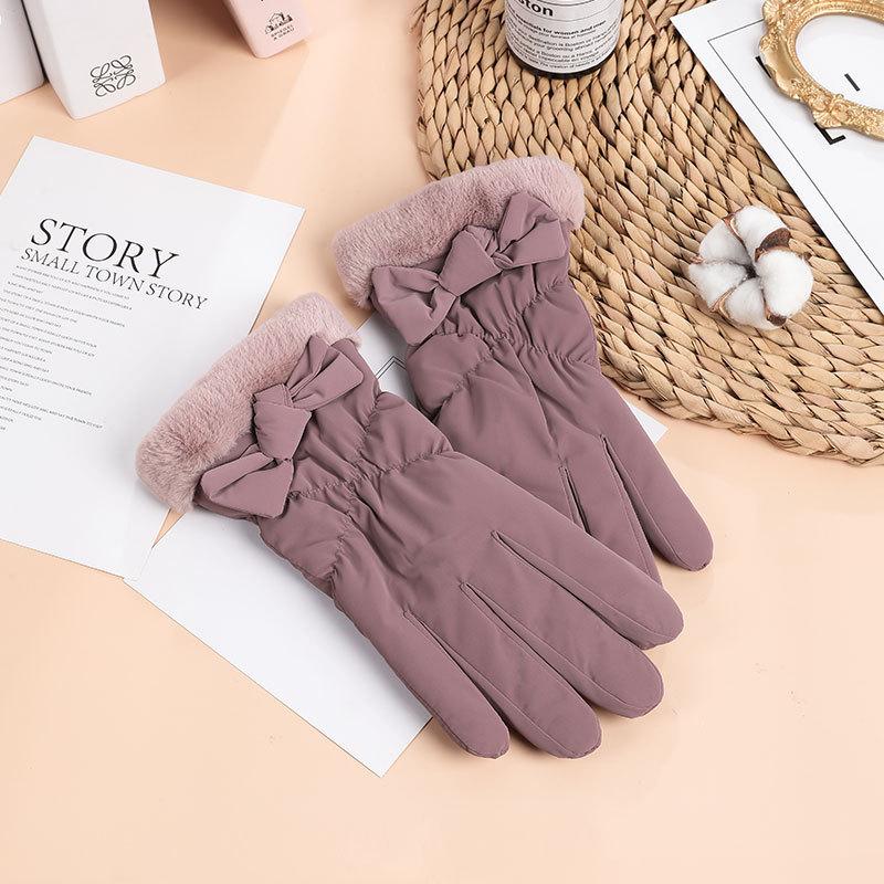 Warm Gloves for Women Plus Velvet Thickened Windproof and Cold Outdoor Cycling Driving Winter Touch Screen Autumn and Winter Gloves