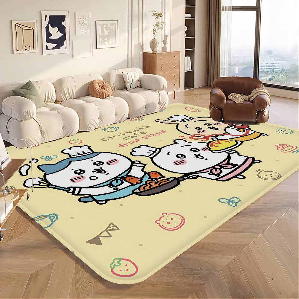 Cartoon C-Chiikawas Bathroom Mat Anti-slip Absorb Water Long Strip Cushion Bedroon Mat Welcome Doormat