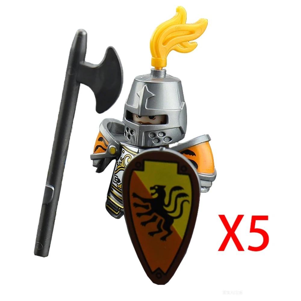 Figuras de Soldados de Castelo Militar Medieval Blocos de Construção Roma Cavaleiro Leão Arma Guerreiro Espada Infantaria Capacete Modelo Tijolos Brinquedos