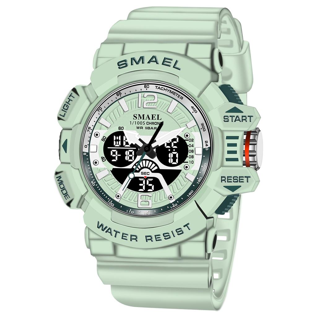 SMAEL Sportovní hodinky Pánské 50M Vodotěsné náramkové hodinky Dual Time Display Multifunkční Sportovní hodiny 8065 Pánské hodinky Digital