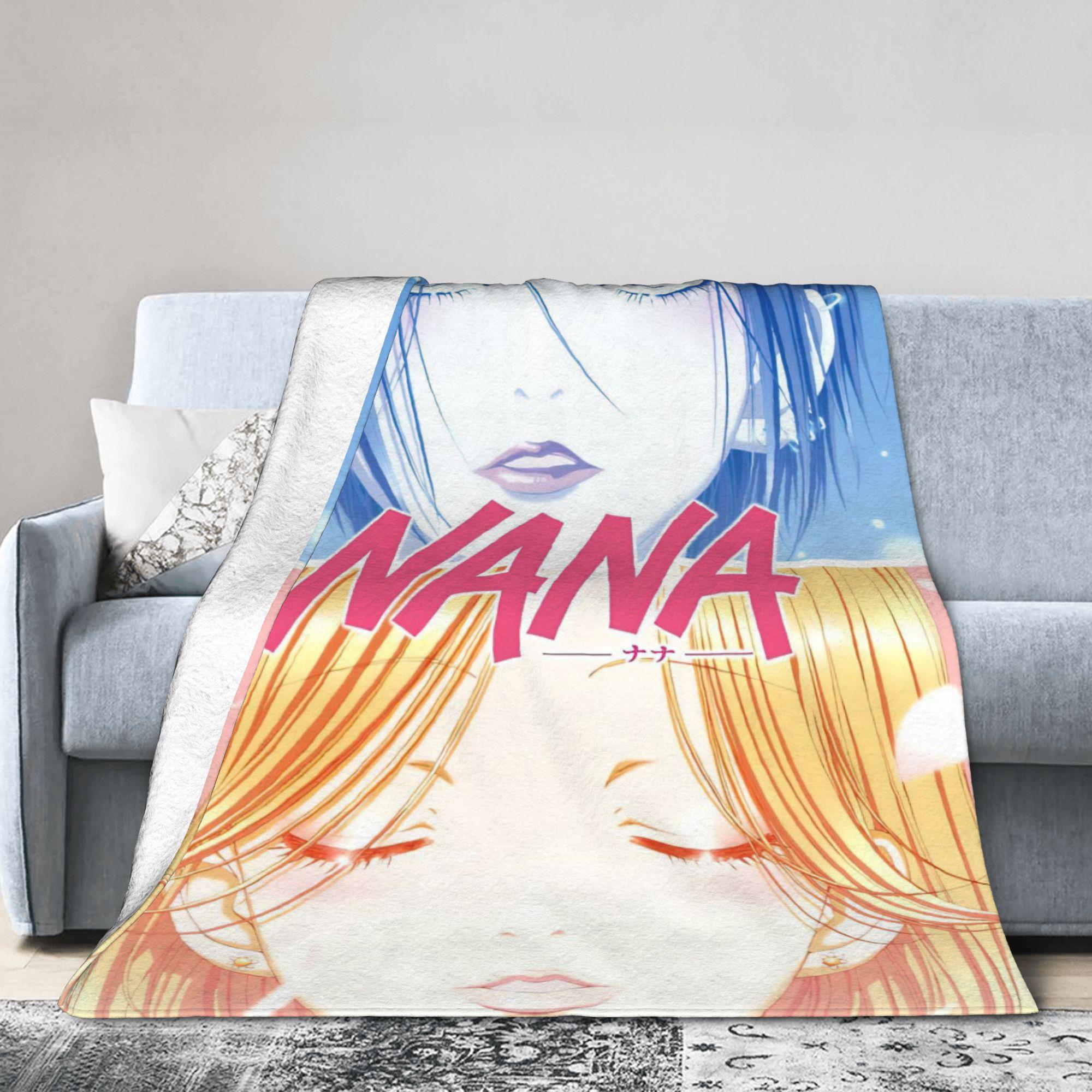 Nana Anime Manga Blanket Fleece Spring Autumn Breathable Soft Throw Blankets for Sofa Travel Plush Thin Quilt 75X95CM