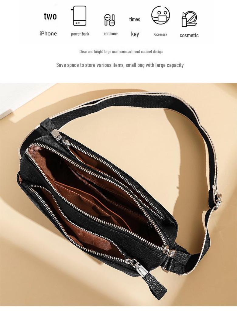 Women's Genuine Leather Large Capacity Handbag - Fashionable Crossbody and Shoulder Bag