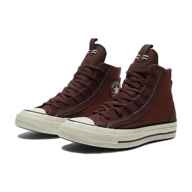 Converse Chuck 70 Perfed Overlays Trendy Comfortable Durable Warm High-Top Canvas Shoes Unisex Sneakers Red A08179C