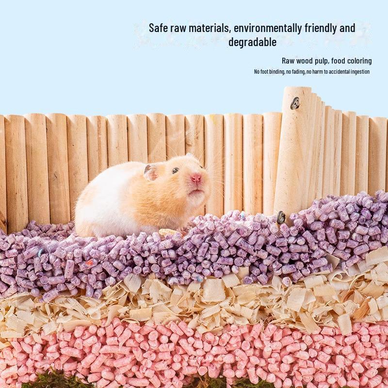 Rainbow Paper Pellets: Low-Dust, Water-Absorbing Hamster Bedding & Deodorant