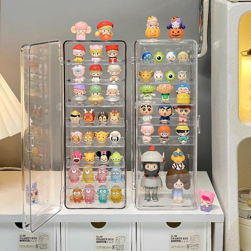 Acrylic Mini Figure Blind Box Display Stand Dustproof Transparent Storage Box Desktop Ornaments Small Toy Car Model Display Case