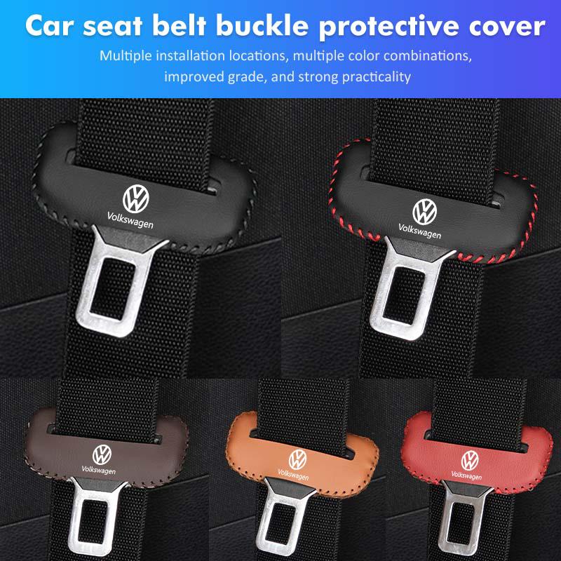 For Volkswagen VW Car Seat Belt Protective Cover Leather Anti Wear ZXVCBU7 Buckle Pad Polo Jetta Sagitar Magotan Passat B5 B6 B7 CC