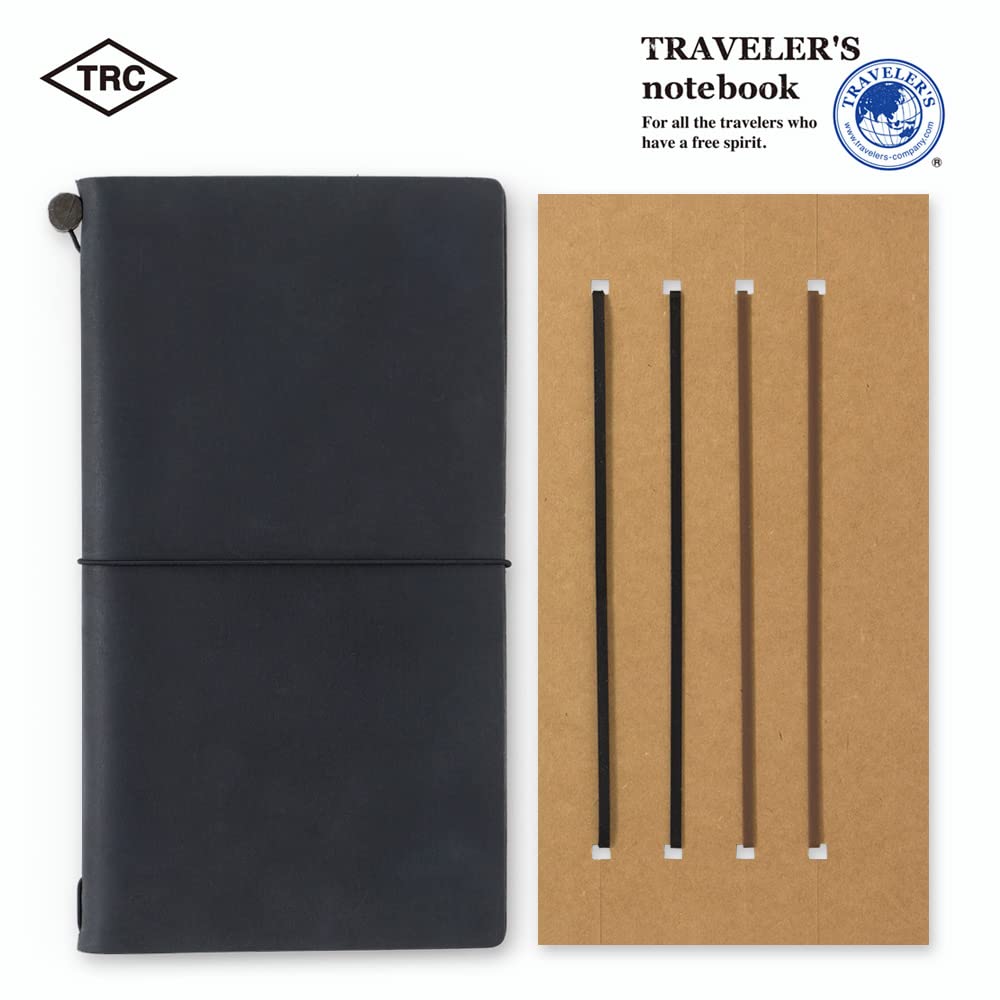 DESIGNPHIL MIDORI Notebook Refills with Connecting Regular 14333006 Traveler's Bands, 2-Pack, Size,